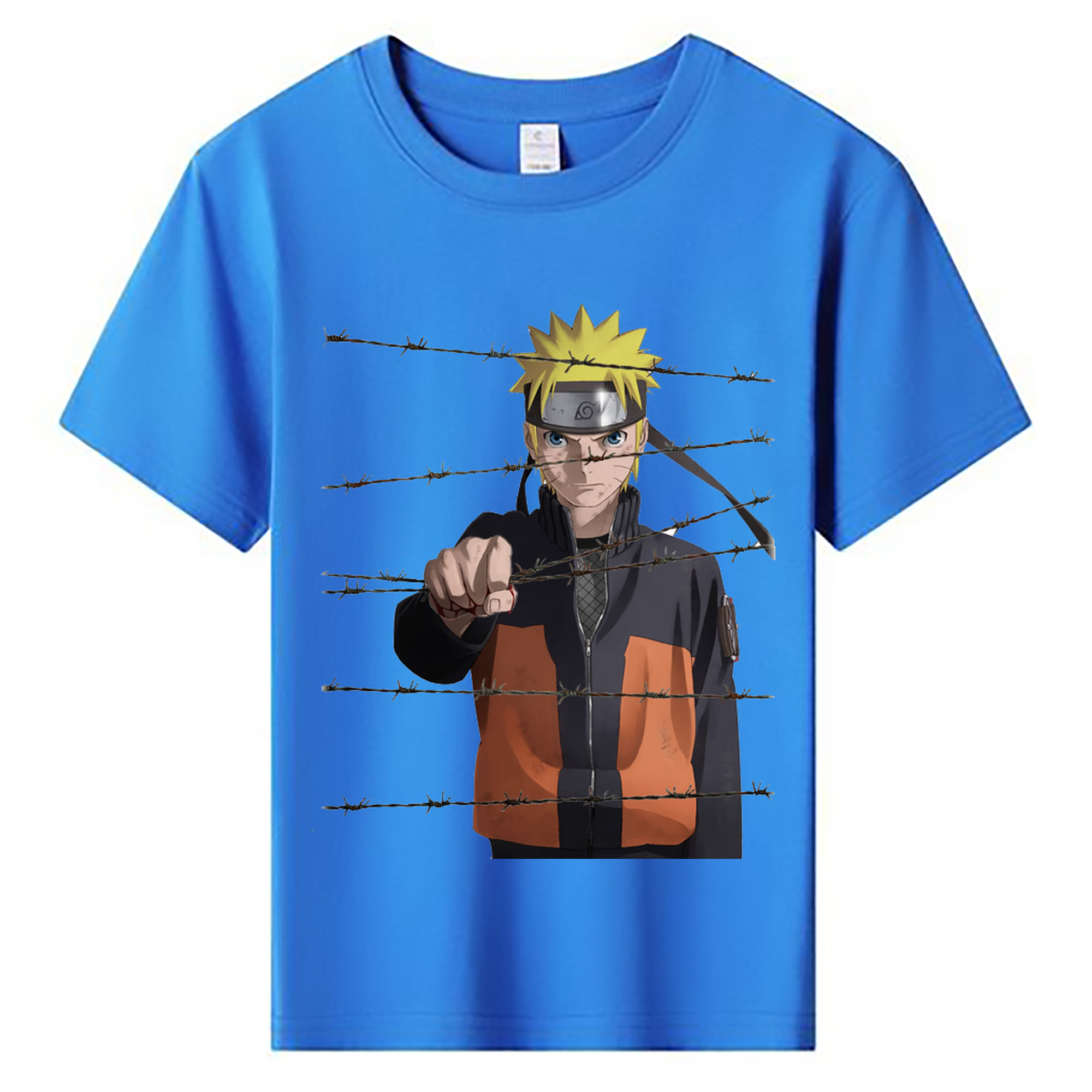 （画像用） NARUTO -ナルト- うずまき ナルト Uzumaki Naruto 綿100％キッズTシャツ（フロントプリント）